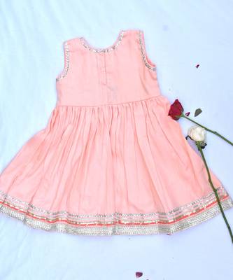 Peach dress for girls 3