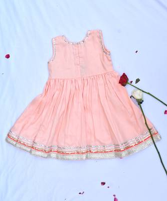 Peach dress for girls 4