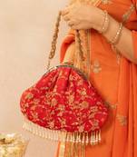 Saanvi vintage purse - red