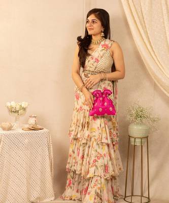 Anahira embroidered potli - pink 2
