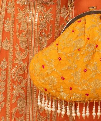 Saanvi vintage purse - orange 2