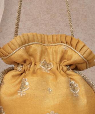 Anahira embroidered potli - mustard 5