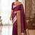 Maroon khadi georgette Saree