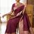 Maroon khadi georgette Saree