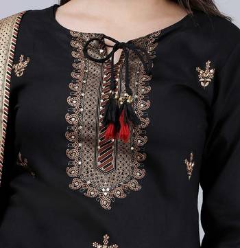 Black pakistani readymade salwar kameez set indian designer palazzo kurta suit set top 4