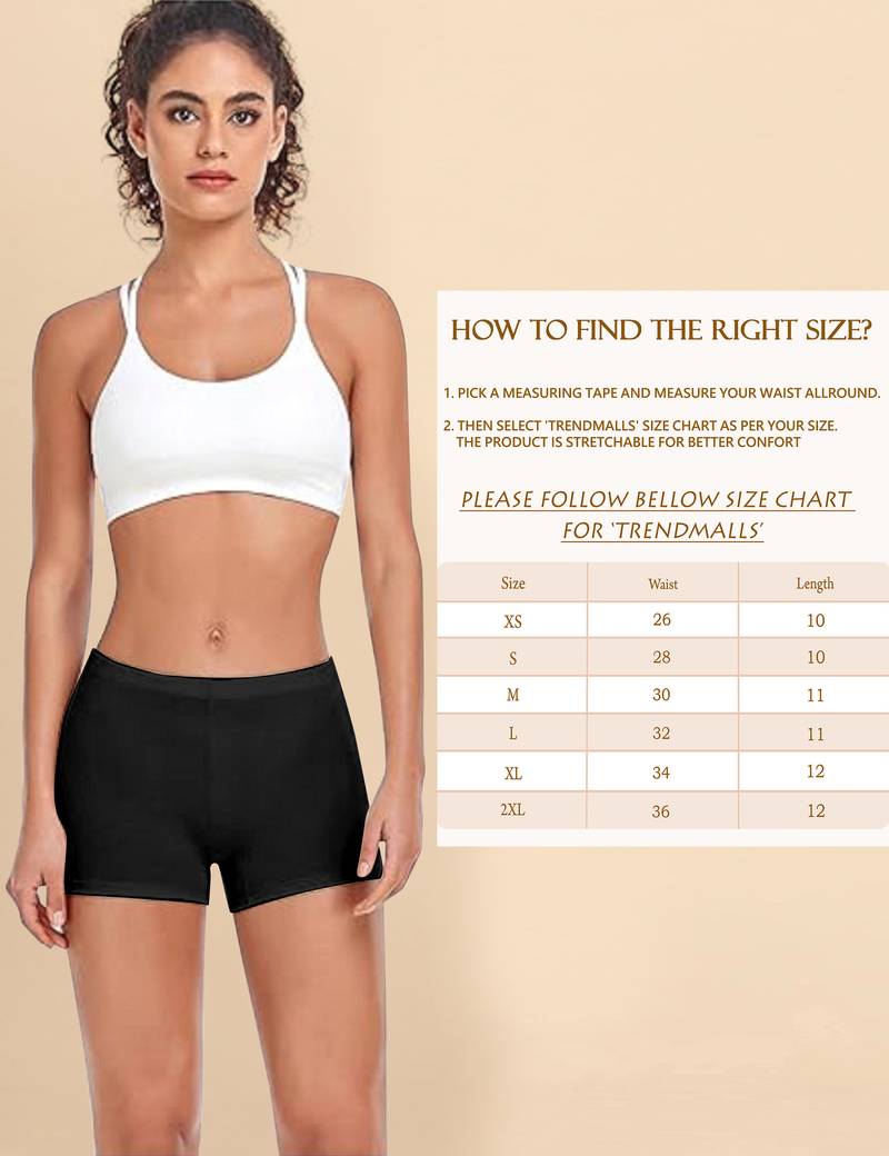 Black Solid Nylon Soft Shorts Shape Wear for Women