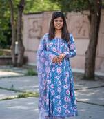 Pure cotton handblock printed  staraight kurta set