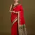 Red banarasi silk blend saree in with paisley zari pallu