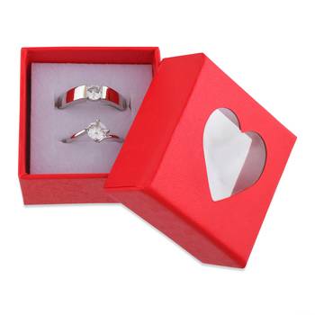 Brass silver plated valentines finger ring combo for him and her 3