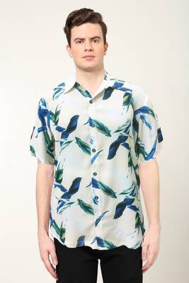Men's polyester tropical printed regular shirt (multi) 1