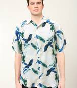 Men's polyester tropical printed regular shirt (multi)