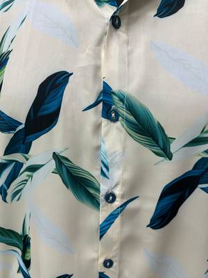 Men's polyester tropical printed regular shirt (multi) 5