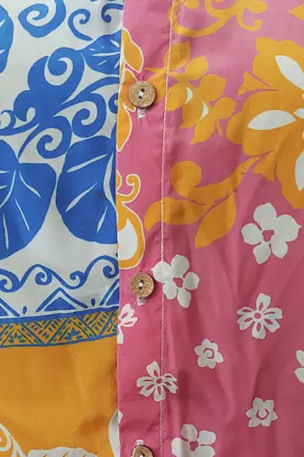 Men's polyester floral printed regular shirt (multi)