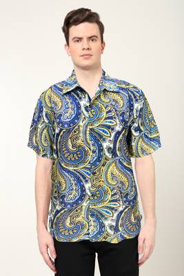 Men's polyester abstract printed regular shirt (multi) 1