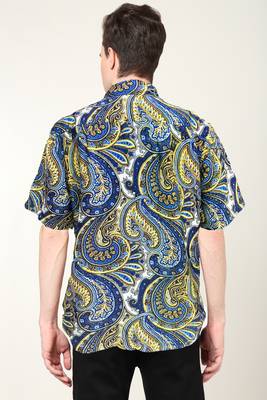 Men's polyester abstract printed regular shirt (multi) 2