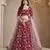 Red Silk Floral Embroidered Lehenga Choli for Wedding