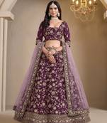 Maroon Art Silk Designer Lehenga With Blouse