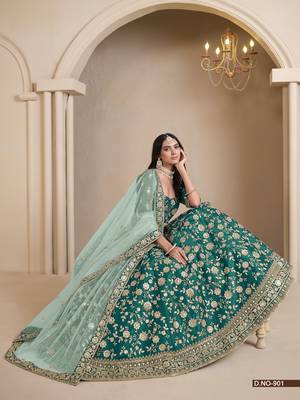 Green Art Silk Designer Lehenga With Blouse 2