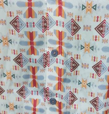Men's polyester geomatrical printed regular shirt (multi) 5
