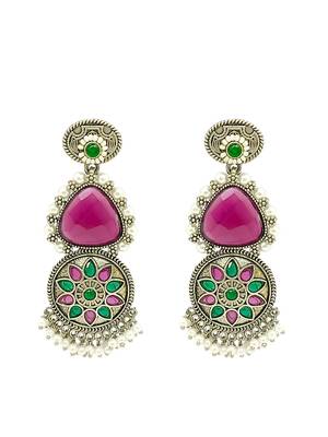Silver-plated contemporary drop earrings 2