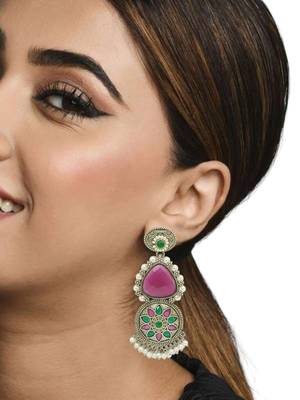 Silver-plated contemporary drop earrings 3