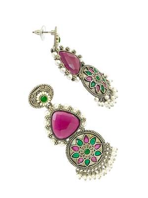 Silver-plated contemporary drop earrings 4