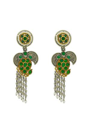 Silver-plated contemporary drop earrings 2