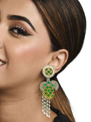 Silver-plated contemporary drop earrings 3