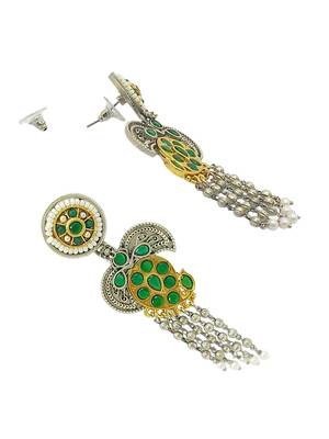 Silver-plated contemporary drop earrings 4