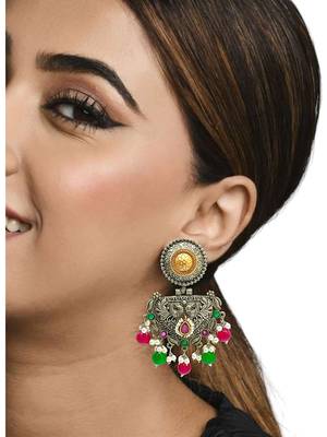 Silver-plated contemporary drop earrings 3