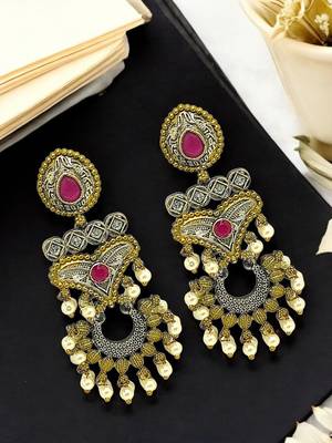 Gold & silver-plated chandbalis earrings 1