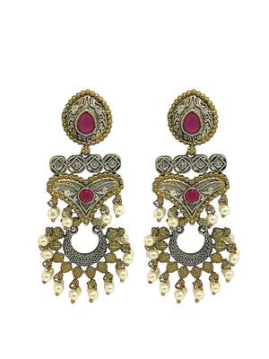 Gold & silver-plated chandbalis earrings 2