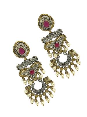 Gold & silver-plated chandbalis earrings 4