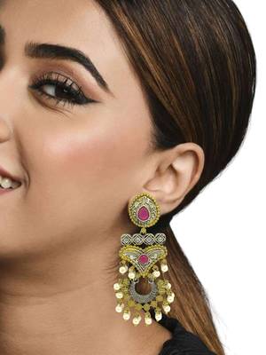 Gold & silver-plated chandbalis earrings 5