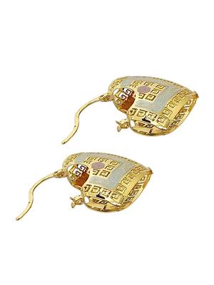 Gold and silver-plated latch hoop earrings 3