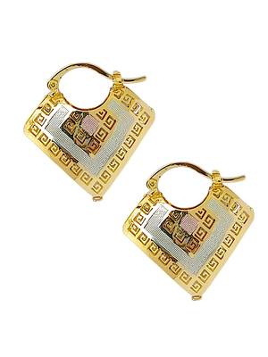 Gold and silver-plated latch hoop earrings 4