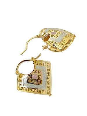 Gold and silver-plated latch hoop earrings 5