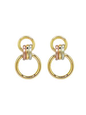 Gold-plated contemporary drop earrings 2