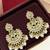 Gold-plated kundan studded chandbali earrings