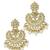 Gold-plated kundan studded chandbali earrings