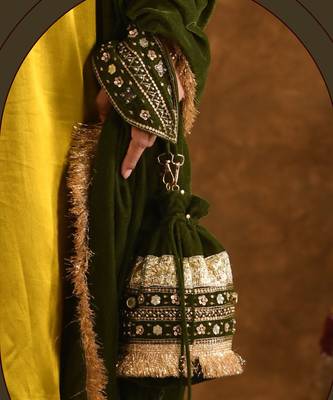 Olive green potli 1