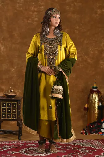 Olive green potli