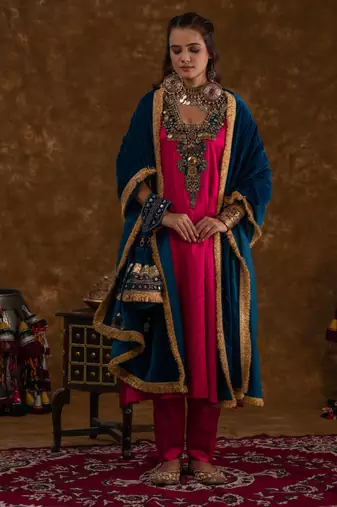 Teal blue potli
