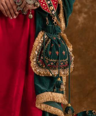 Teal green potli 1