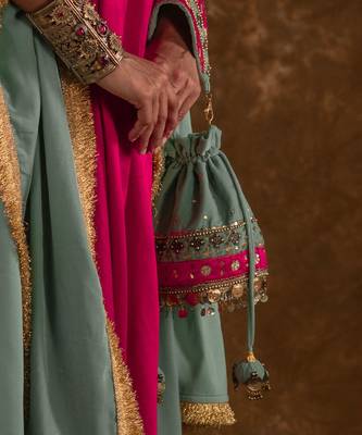Sea green potli 1