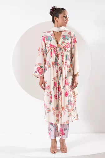 Madhubala ivory suit set