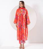 Madhubala orange suit set