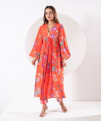 Madhubala orange suit set 4