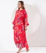 Rukmini red kaftan set