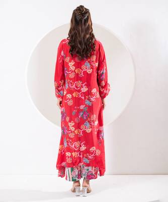 Rukmini red kaftan set 4